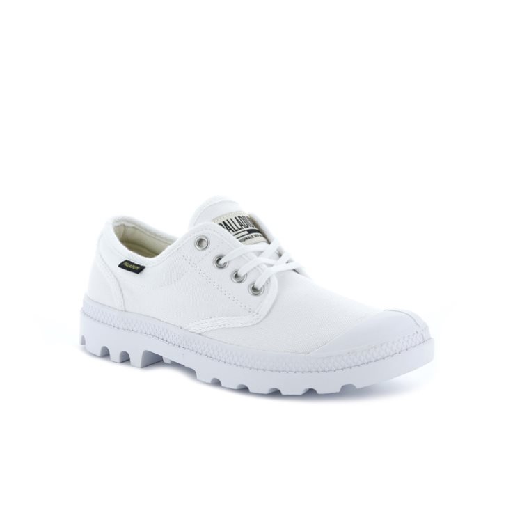 Palladium Pampa OX Originale Men's Oxfords Shoes White | UK E041-QGC